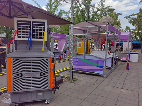 移動冷風機解鎖戶外燒烤店的夏夜清涼